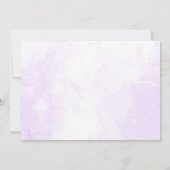 Paarse en gouden bloemen vlinder verjaardag foto bedankkaart (Achterkant)