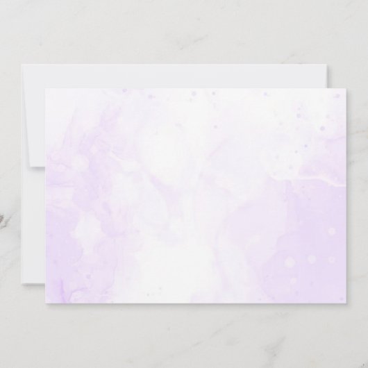 Paarse en gouden bloemen vlinder verjaardag foto bedankkaart (Achterkant)