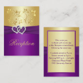 Paarse en gouden bloemenkap Kaart (Voorkant / Achterkant)