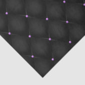 Paarse en gouden bloemreeks Ontwerp 1 Tissuepapier (Detail)