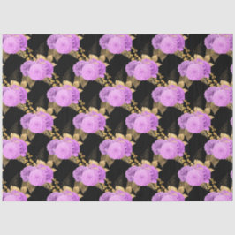 Paarse en gouden bloemserie ontwerp 12 tissuepapier