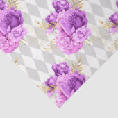 Paarse en gouden bloemserie ontwerp 7 tissuepapier (Detail)