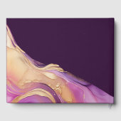 Paarse en gouden bruiloft gastenboek (Achterkant)