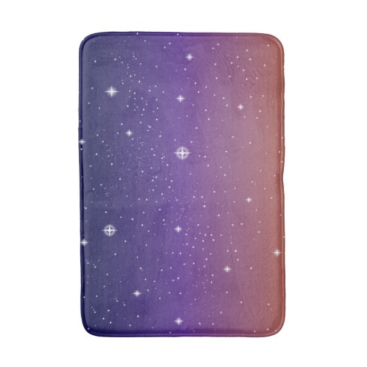 Paarse en gouden bruine hemel badmat (Voorkant Verticaal)