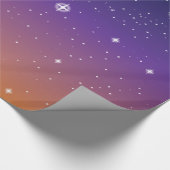 Paarse en gouden bruine hemel cadeaupapier (Hoek)