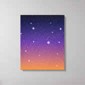 Paarse en gouden bruine hemel canvas afdruk (Voorkant)