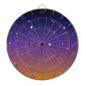 Paarse en gouden bruine hemel dartbord (Voorkant)