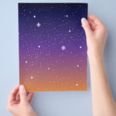 Paarse en gouden bruine hemel flyer (Hand)