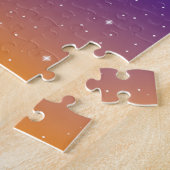 Paarse en gouden bruine hemel legpuzzel (Zijkant)