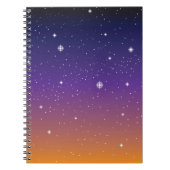 Paarse en gouden bruine hemel notitieboek (Voorkant)