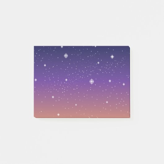 Paarse en gouden bruine hemel post-it® notes (Voorkant)