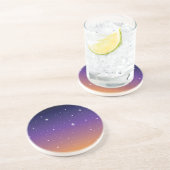 Paarse en gouden bruine hemel zandsteen onderzetter (Zijkant)