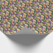 Paarse en gouden Calla Lily Bloemen Cadeauverpakki Cadeaupapier (Hoek)