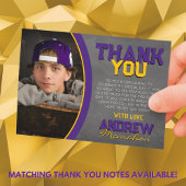 Paarse en gouden Chalkboard Afstuderen Aankondigin Kaart