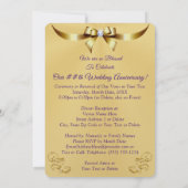 Paarse en gouden Christelijk Jubileum uitnodiginge Kaart (Achterkant)