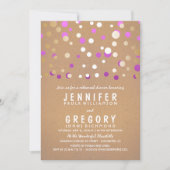 Paarse en gouden Confetti Elegant repetitiediner Kaart (Voorkant)