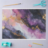 Paarse en gouden decoupage tissuepapier (Craft)