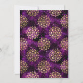 Paarse en gouden Dharma Patroon 21ste Verjaardag Kaart (Achterkant)