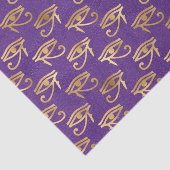 Paarse en gouden Egyptisch Oog van Ra Tissue Paper Tissuepapier (Detail)