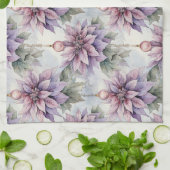 Paarse en gouden elegantie theedoek (Gevouwen)