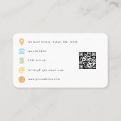 Paarse en Gouden Evenementenplanner QR-code Visitekaartje (Achterkant)