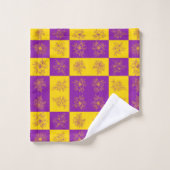 Paarse en gouden flinters bad handdoek (Wasdoekje)