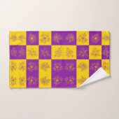 Paarse en gouden flinters bad handdoek (Handdoek)