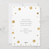 Paarse en Gouden Folie Moderne Foto Vrolijk Kerstf Feestdagenkaart (Achterkant)