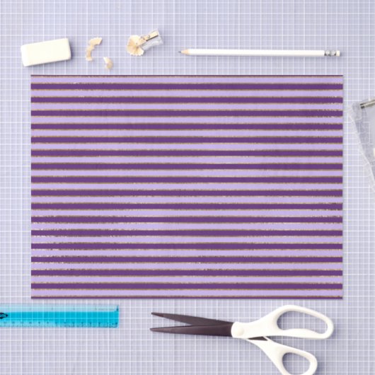 Paarse en gouden folie strepen verjaardagsfeestje tissuepapier (Craft)
