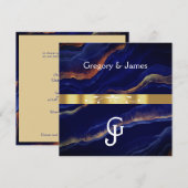 Paarse en gouden geodegedag kaart (Voorkant / Achterkant)