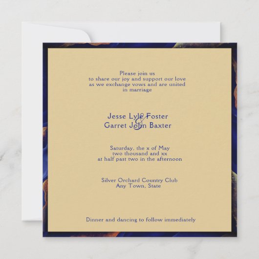 Paarse en gouden geodegedag kaart (Achterkant)