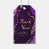 Paarse en gouden getijden Dank je wel Cadeaulabel (Voorkant)