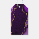 Paarse en gouden getijden Dank je wel Cadeaulabel (Achterkant)