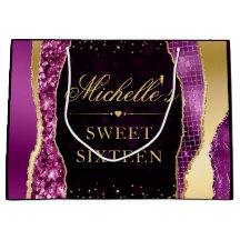 Paarse en gouden glamour tranen bokeh Sweet Sixtee