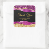 Paarse en gouden glamour tranen lieve zestien beda vierkante sticker (Tas)