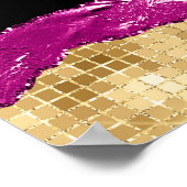 Paarse en gouden glans tranen Sweet Sixteen Welkom Poster (Hoek)