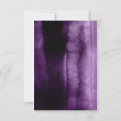 Paarse en gouden Glitter Modern Wedding RSVP Kaartje (Achterkant)