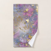 Paarse en gouden Glitter Storm Fantasy Bad Handdoek (Handdoek)
