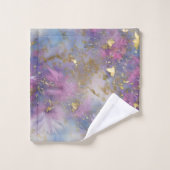 Paarse en gouden Glitter Storm Fantasy Bad Handdoek (Wasdoekje)