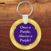 Paarse en Gouden Goedkope, 20e Klasse Reunion Gift Sleutelhanger (Achterkant)