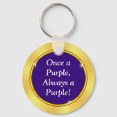 Paarse en Gouden Goedkope, 20e Klasse Reunion Gift Sleutelhanger (Achterkant)