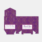 Paarse en gouden gunst doos bedankdoosjes (Uitgevouwen)