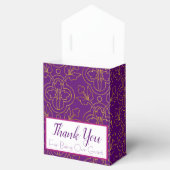 Paarse en gouden gunst doos bedankdoosjes (Geopend)