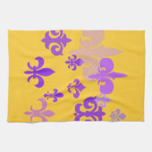 Paarse en gouden handdoek van de Lis Pattern Tea (Horizontaal)