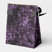 Paarse en gouden hoge hak schoen verjaardag bedankdoosjes (Achterkant)