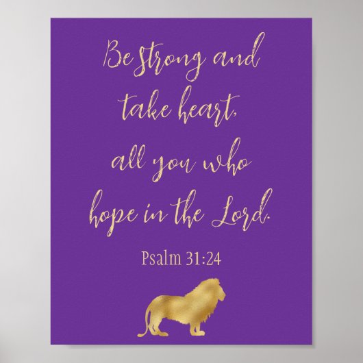 Paarse en gouden hoop in de Lord Lion Poster (Voorkant)