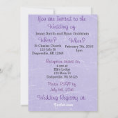 Paarse en gouden huwelijksuitnodigingen kaart (Achterkant)