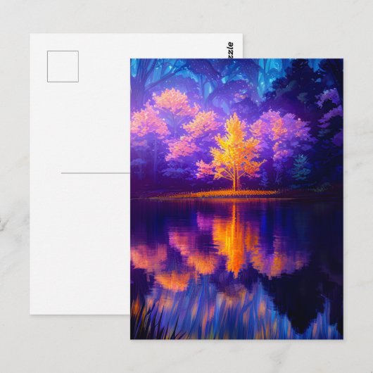 Paarse en Gouden in het Palet van de Natuur Briefkaart (Voorkant / Achterkant)