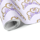 Paarse en gouden inpakpapier (Rol Hoek)