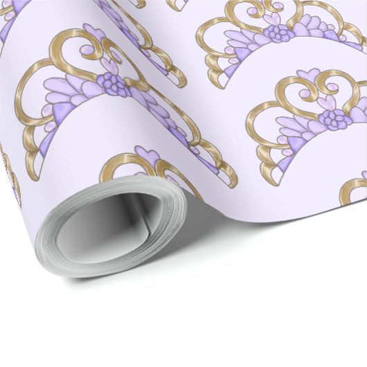 Paarse en gouden inpakpapier (Rol Hoek)